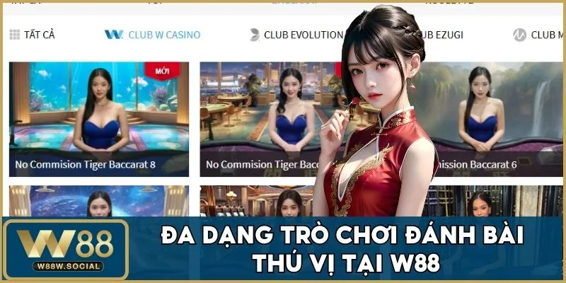 Trang chủ 28 Trải nghiệm trò chơi đánh bài thú vị tại W88